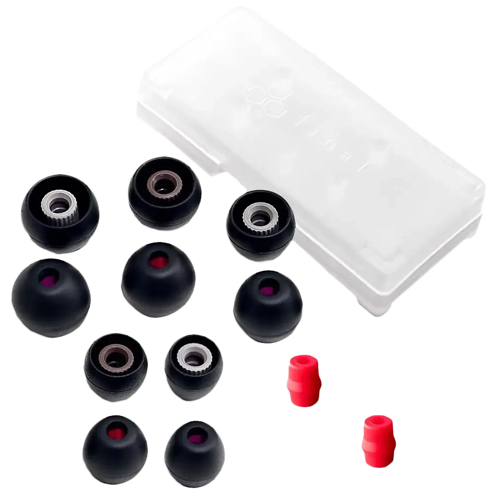 Final Black Silicone Type E Eartip Kit With Case And Nozzle Adapter 8 Final Black Silicone Type E Eartip Kit With Case And Nozzle Adapter - Image 6