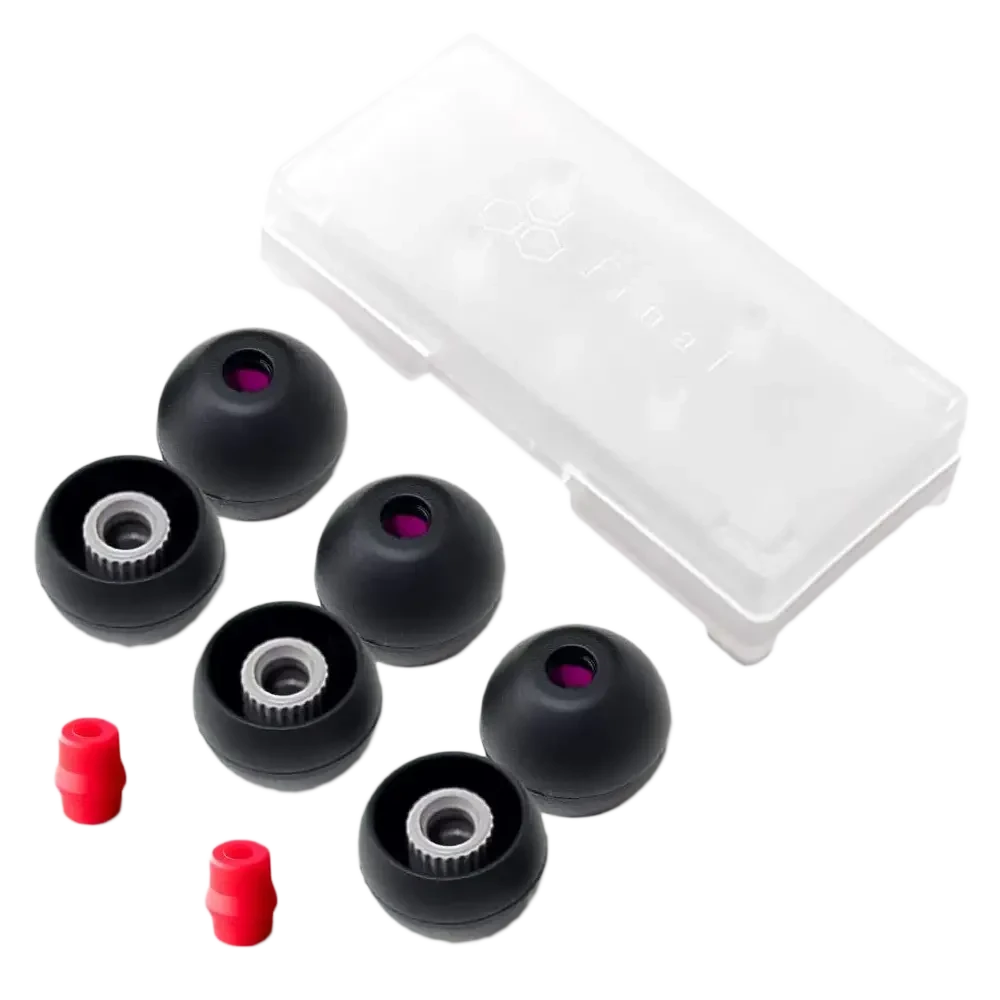 Final Black Silicone Type E Eartip Kit With Case And Nozzle Adapter 7 Final Black Silicone Type E Eartip Kit With Case And Nozzle Adapter - Image 5