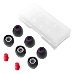 Final Black Silicone Type E Eartip Kit With Case And Nozzle Adapter