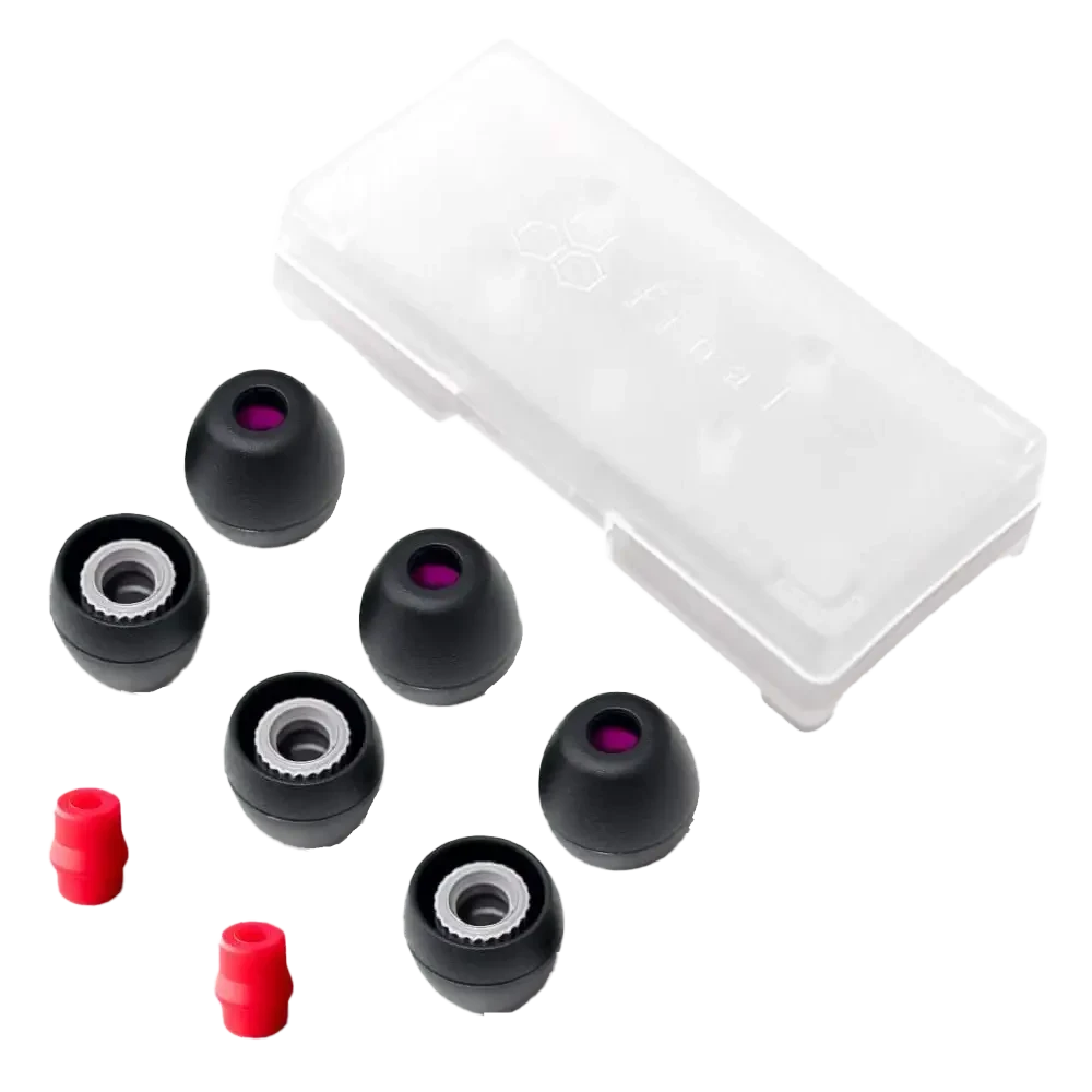 Final Black Silicone Type E Eartip Kit With Case And Nozzle Adapter 3 Final Black Silicone Type E Eartip Kit With Case And Nozzle Adapter